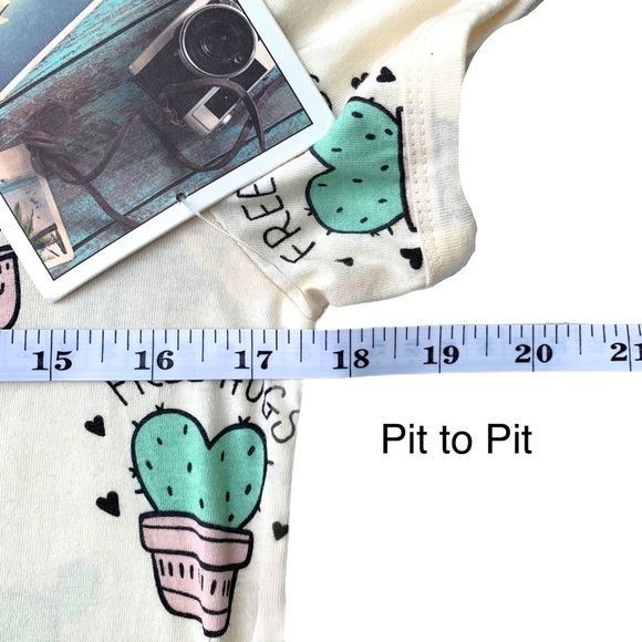 Vibe N’ Happy Cactus Southwestern Desert Cropped Graphic T-Shirt Small NWT - Picture 12 of 15